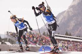 11.01.2018, Ruhpolding, Germany (GER): Elisa Gasparin (SUI), Selina Gasparin (SUI), (l-r) -  IBU world cup biathlon, individual women, Ruhpolding (GER). www.nordicfocus.com. © Manzoni/NordicFocus. Every downloaded picture is fee-liable.