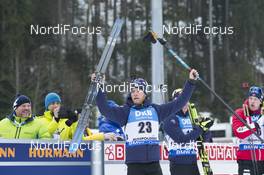 14.01.2018, Ruhpolding, Germany (GER): Antonin Guigonnat (FRA) -  IBU world cup biathlon, mass men, Ruhpolding (GER). www.nordicfocus.com. © Manzoni/NordicFocus. Every downloaded picture is fee-liable.