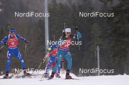 14.01.2018, Ruhpolding, Germany (GER): Lisa Vittozzi (ITA), Anais Chevalier (FRA), (l-r) -  IBU world cup biathlon, mass women, Ruhpolding (GER). www.nordicfocus.com. © Manzoni/NordicFocus. Every downloaded picture is fee-liable.