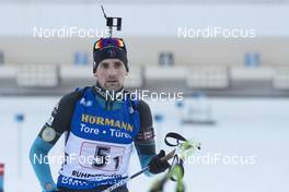12.01.2018, Ruhpolding, Germany (GER): Simon Desthieux (FRA) -  IBU world cup biathlon, relay men, Ruhpolding (GER). www.nordicfocus.com. © Manzoni/NordicFocus. Every downloaded picture is fee-liable.