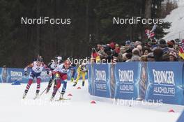 13.01.2018, Ruhpolding, Germany (GER): Ingrid Landmark Tandrevold (NOR), Terezia Poliakova (SVK), (l-r) -  IBU world cup biathlon, relay women, Ruhpolding (GER). www.nordicfocus.com. © Manzoni/NordicFocus. Every downloaded picture is fee-liable.