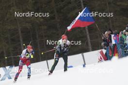 13.01.2018, Ruhpolding, Germany (GER): Terezia Poliakova (SVK), Franziska Hildebrand (GER), (l-r) -  IBU world cup biathlon, relay women, Ruhpolding (GER). www.nordicfocus.com. © Manzoni/NordicFocus. Every downloaded picture is fee-liable.