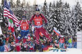 20.01.2018, Antholz, Italy (ITA): Tarjei Boe (NOR), Andrejs Rastorgujevs (LAT), (l-r) -  IBU world cup biathlon, pursuit men, Antholz (ITA). www.nordicfocus.com. © Manzoni/NordicFocus. Every downloaded picture is fee-liable.