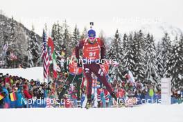 20.01.2018, Antholz, Italy (ITA): Maxim Tsvetkov (RUS) -  IBU world cup biathlon, pursuit men, Antholz (ITA). www.nordicfocus.com. © Manzoni/NordicFocus. Every downloaded picture is fee-liable.