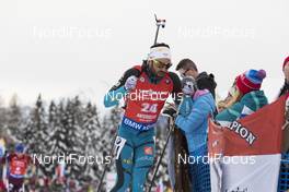 20.01.2018, Antholz, Italy (ITA): Simon Fourcade (FRA) -  IBU world cup biathlon, pursuit men, Antholz (ITA). www.nordicfocus.com. © Manzoni/NordicFocus. Every downloaded picture is fee-liable.