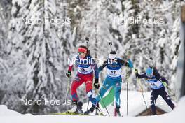 20.01.2018, Antholz, Italy (ITA): Paulina Fialkova (SVK), Julia Simon (FRA), (l-r) -  IBU world cup biathlon, pursuit women, Antholz (ITA). www.nordicfocus.com. © Manzoni/NordicFocus. Every downloaded picture is fee-liable.