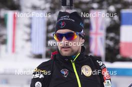 19.01.2018, Antholz, Italy (ITA): Simon Desthieux (FRA) -  IBU world cup biathlon, sprint men, Antholz (ITA). www.nordicfocus.com. © Manzoni/NordicFocus. Every downloaded picture is fee-liable.