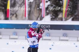 19.01.2018, Antholz, Italy (ITA): Matthew Hudec (CAN) -  IBU world cup biathlon, sprint men, Antholz (ITA). www.nordicfocus.com. © Manzoni/NordicFocus. Every downloaded picture is fee-liable.