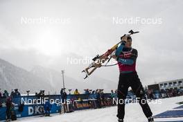 16.01.2018, Antholz, Italy (ITA): Celia Aymonier (FRA) -  IBU world cup biathlon, training, Antholz (ITA). www.nordicfocus.com. © Manzoni/NordicFocus. Every downloaded picture is fee-liable.