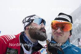 17.01.2018, Antholz, Italy (ITA): Michael Roesch (BEL), Martin Janousek (CZE), Service Technician Team Switzerland, (l-r) -  IBU world cup biathlon, training, Antholz (ITA). www.nordicfocus.com. © Manzoni/NordicFocus. Every downloaded picture is fee-liable.