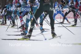 11.03.2018, Kontiolahti, Finland (FIN): Event Feature: start of the race - IBU world cup biathlon, mass start men, Kontiolahti (FIN). www.nordicfocus.com. © Manzoni/NordicFocus. Every downloaded picture is fee-liable.