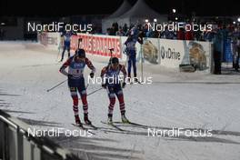 10.03.2018, Kontiolahti, Finland (FIN): Henrik L'abee-Lund (NOR), Tiril Eckhoff (NOR) -  IBU world cup biathlon, relay mixed, Kontiolahti (FIN). www.nordicfocus.com. © Manzoni/NordicFocus. Every downloaded picture is fee-liable.