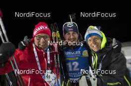 08.03.2018, Kontiolahti, Finland (FIN): Ole Bjoern Tretterud (NOR), Swix race service, Andrejs Rastorgujevs (LAT), Michael Grossegger (AUT), (l-r) -  IBU world cup biathlon, sprint men, Kontiolahti (FIN). www.nordicfocus.com. © Manzoni/NordicFocus. Every downloaded picture is fee-liable.