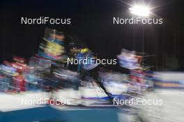 08.03.2018, Kontiolahti, Finland (FIN): Martin Fourcade (FRA), Antonin Guigonnat (FRA), (l-r) -  IBU world cup biathlon, sprint men, Kontiolahti (FIN). www.nordicfocus.com. © Manzoni/NordicFocus. Every downloaded picture is fee-liable.