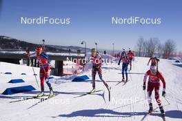 18.03.2018, Oslo, Norway (NOR): Paulina Fialkova (SVK), Lisa Theresa Hauser (AUT), Dorothea Wierer (ITA), Julia Ransom (CAN), (l-r) - IBU world cup biathlon, pursuit women, Oslo (NOR). www.nordicfocus.com. © Manzoni/NordicFocus. Every downloaded picture is fee-liable.