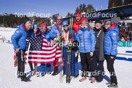 18.03.2018, Oslo, Norway (NOR): Emily Dreissigacker (USA), Clare Egan (USA), Susan Dunklee (USA), Joanne Reid (USA), (l-r) - IBU world cup biathlon, pursuit women, Oslo (NOR). www.nordicfocus.com. © Manzoni/NordicFocus. Every downloaded picture is fee-liable.