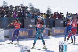 18.03.2018, Oslo, Norway (NOR): Celia Aymonier (FRA) - IBU world cup biathlon, pursuit women, Oslo (NOR). www.nordicfocus.com. © Manzoni/NordicFocus. Every downloaded picture is fee-liable.