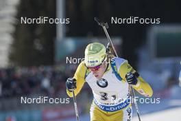 18.03.2018, Oslo, Norway (NOR): Sebastian Samuelsson (SWE) - IBU world cup biathlon, relay men, Oslo (NOR). www.nordicfocus.com. © Manzoni/NordicFocus. Every downloaded picture is fee-liable.