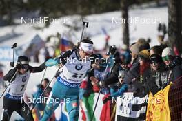 18.03.2018, Oslo, Norway (NOR): Simon Desthieux (FRA) - IBU world cup biathlon, relay men, Oslo (NOR). www.nordicfocus.com. © Manzoni/NordicFocus. Every downloaded picture is fee-liable.