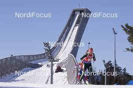 17.03.2018, Oslo, Norway (NOR): Franziska Preuss (GER) - IBU world cup biathlon, relay women, Oslo (NOR). www.nordicfocus.com. © Manzoni/NordicFocus. Every downloaded picture is fee-liable.