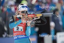 17.03.2018, Oslo, Norway (NOR): Celia Aymonier (FRA) - IBU world cup biathlon, relay women, Oslo (NOR). www.nordicfocus.com. © Manzoni/NordicFocus. Every downloaded picture is fee-liable.