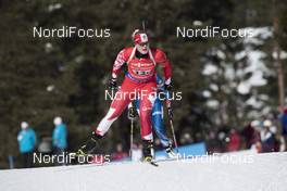 17.03.2018, Oslo, Norway (NOR): Sarah Beaudry (CAN) - IBU world cup biathlon, relay women, Oslo (NOR). www.nordicfocus.com. © Manzoni/NordicFocus. Every downloaded picture is fee-liable.