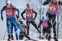 17.03.2018, Oslo, Norway (NOR): Anais Chevalier (FRA), Maren Hammerschmidt (GER), Elisa Gasparin (SUI), (l-r) - IBU world cup biathlon, relay women, Oslo (NOR). www.nordicfocus.com. © Manzoni/NordicFocus. Every downloaded picture is fee-liable.
