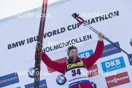 15.03.2018, Oslo, Norway (NOR): Henrik L'abee-Lund (NOR) - IBU world cup biathlon, sprint men, Oslo (NOR). www.nordicfocus.com. © Manzoni/NordicFocus. Every downloaded picture is fee-liable.