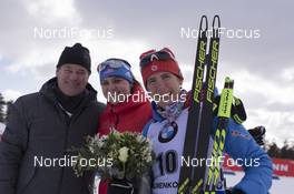 15.03.2018, Oslo, Norway (NOR): Max Cobb (USA) secretary generel USBA, IBU IR, Joanne Reid (USA), Susan Dunklee (USA), (l-r) - IBU world cup biathlon, sprint women, Oslo (NOR). www.nordicfocus.com. © Manzoni/NordicFocus. Every downloaded picture is fee-liable.