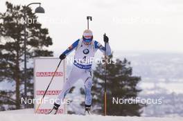 15.03.2018, Oslo, Norway (NOR): Mari Laukkanen (FIN) - IBU world cup biathlon, sprint women, Oslo (NOR). www.nordicfocus.com. © Manzoni/NordicFocus. Every downloaded picture is fee-liable.