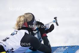 15.03.2018, Oslo, Norway (NOR): Elisa Gasparin (SUI) - IBU world cup biathlon, sprint women, Oslo (NOR). www.nordicfocus.com. © Manzoni/NordicFocus. Every downloaded picture is fee-liable.