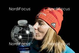 23.03.2018, Tyumen, Russia (RUS): Anastasiya Kuzmina (SVK) - IBU world cup biathlon, cups, Tyumen (RUS). www.nordicfocus.com. © Manzoni/NordicFocus. Every downloaded picture is fee-liable.