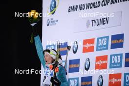 25.03.2018, Tyumen, Russia (RUS): Darya Domracheva (BLR) - IBU world cup biathlon, mass women, Tyumen (RUS). www.nordicfocus.com. © Tumashov/NordicFocus. Every downloaded picture is fee-liable.