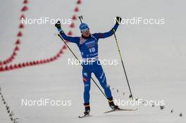 24.03.2018, Tyumen, Russia (RUS): Lukas Hofer (ITA) - IBU world cup biathlon, pursuit men, Tyumen (RUS). www.nordicfocus.com. © Tumashov/NordicFocus. Every downloaded picture is fee-liable.