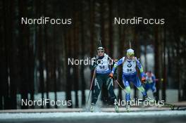 23.03.2018, Tyumen, Russia (RUS): Nadezhda Skardino (BLR), Irene Cadurisch (SUI) - IBU world cup biathlon, sprint women, Tyumen (RUS). www.nordicfocus.com. © Tumashov/NordicFocus. Every downloaded picture is fee-liable.