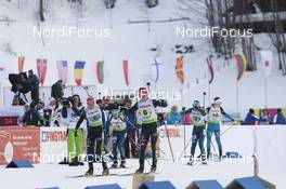 28.01.2018, Ridnaun, Italy (ITA): Karolin Horchler (GER), Philipp Horn (GER), (l-r) - IBU Open European championships biathlon, relay mixed, Ridnaun (ITA). www.nordicfocus.com. © Manzoni/NordicFocus. Every downloaded picture is fee-liable.