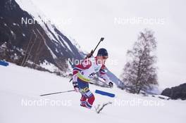 26.01.2018, Ridnaun, Italy (ITA): Fredrik Gjesbakk (NOR) - IBU Open European championships biathlon, sprint men, Ridnaun (ITA). www.nordicfocus.com. © Manzoni/NordicFocus. Every downloaded picture is fee-liable.