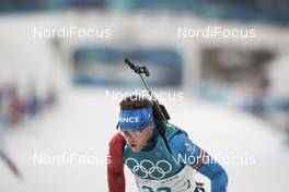 18.02.2018, Pyeongchang, Korea (KOR): Antonin Guigonnat (FRA) - XXIII. Olympic Winter Games Pyeongchang 2018, biathlon, mass men, Pyeongchang (KOR). www.nordicfocus.com. © Manzoni/NordicFocus. Every downloaded picture is fee-liable.