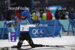 18.02.2018, Pyeongchang, Korea (KOR): Martin Fourcade (FRA) - XXIII. Olympic Winter Games Pyeongchang 2018, biathlon, mass men, Pyeongchang (KOR). www.nordicfocus.com. © Thibaut/NordicFocus. Every downloaded picture is fee-liable.
