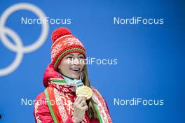23.02.2018, Pyeongchang, Korea (KOR): Darya Domracheva (BLR) - XXIII. Olympic Winter Games Pyeongchang 2018, biathlon, medals, Pyeongchang (KOR). www.nordicfocus.com. © Modica/NordicFocus. Every downloaded picture is fee-liable.