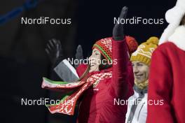 18.02.2018, Pyeongchang, Korea (KOR): Darya Domracheva (BLR) - XXIII. Olympic Winter Games Pyeongchang 2018, biathlon, medals, Pyeongchang (KOR). www.nordicfocus.com. © Manzoni/NordicFocus. Every downloaded picture is fee-liable.