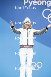 16.02.2018, Pyeongchang, Korea (KOR): Anastasiya Kuzmina (SVK) - XXIII. Olympic Winter Games Pyeongchang 2018, biathlon, medals, Pyeongchang (KOR). www.nordicfocus.com. © Modica/NordicFocus. Every downloaded picture is fee-liable.