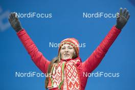 18.02.2018, Pyeongchang, Korea (KOR): Darya Domracheva (BLR) - XXIII. Olympic Winter Games Pyeongchang 2018, biathlon, medals, Pyeongchang (KOR). www.nordicfocus.com. © Manzoni/NordicFocus. Every downloaded picture is fee-liable.
