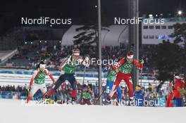 20.02.2018, Pyeongchang, Korea (KOR): Kamila Zuk (POL), Tiril Eckhoff (NOR), Julia Ransom (CAN), (l-r) - XXIII. Olympic Winter Games Pyeongchang 2018, biathlon, relay mixed, Pyeongchang (KOR). www.nordicfocus.com. © Manzoni/NordicFocus. Every downloaded picture is fee-liable.