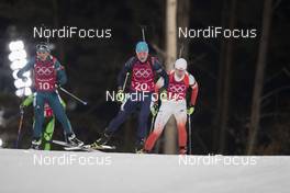 20.02.2018, Pyeongchang, Korea (KOR): Iryna Varvynets (UKR), Galina Vishnevskaya (KAZ), Magdalena Gwizdon (POL), (l-r) - XXIII. Olympic Winter Games Pyeongchang 2018, biathlon, relay mixed, Pyeongchang (KOR). www.nordicfocus.com. © Manzoni/NordicFocus. Every downloaded picture is fee-liable.