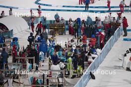 20.02.2018, Pyeongchang, Korea (KOR): Event Feature: the warm up area - XXIII. Olympic Winter Games Pyeongchang 2018, biathlon, relay mixed, Pyeongchang (KOR). www.nordicfocus.com. © Manzoni/NordicFocus. Every downloaded picture is fee-liable.