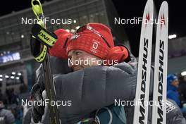 12.02.2018, Pyeongchang, Korea (KOR): Simon Schempp (GER), Benedikt Doll (GER), (l-r) - XXIII. Olympic Winter Games Pyeongchang 2018, biathlon, pursuit men, Pyeongchang (KOR). www.nordicfocus.com. © Manzoni/NordicFocus. Every downloaded picture is fee-liable.