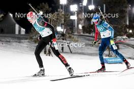 12.02.2018, Pyeongchang, Korea (KOR): Vanessa Hinz (GER), Marie Dorin Habert (FRA), (l-r)  - XXIII. Olympic Winter Games Pyeongchang 2018, biathlon, pursuit women, Pyeongchang (KOR). www.nordicfocus.com. © Modica/NordicFocus. Every downloaded picture is fee-liable.