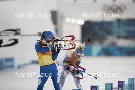 22.02.2018, Pyeongchang, Korea (KOR): Joanne Reid (USA) - XXIII. Olympic Winter Games Pyeongchang 2018, biathlon, relay women, Pyeongchang (KOR). www.nordicfocus.com. © Manzoni/NordicFocus. Every downloaded picture is fee-liable.