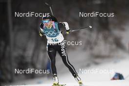 10.02.2018, Pyeongchang, Korea (KOR): Fuyuko Tachizaki (JPN) - XXIII. Olympic Winter Games Pyeongchang 2018, biathlon, sprint women, Pyeongchang (KOR). www.nordicfocus.com. © Manzoni/NordicFocus. Every downloaded picture is fee-liable.